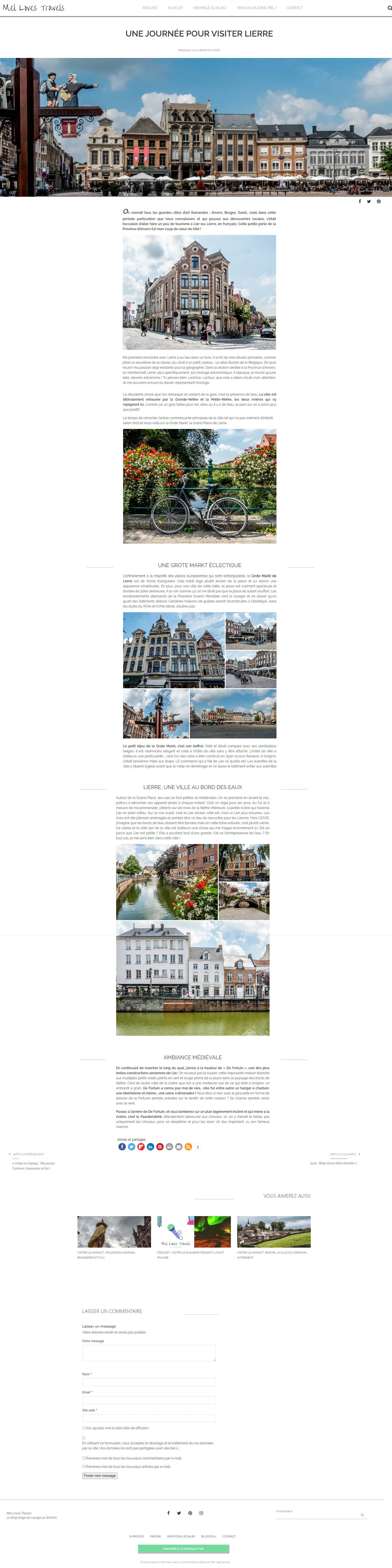 page article voyage du site web mellovestravels.com